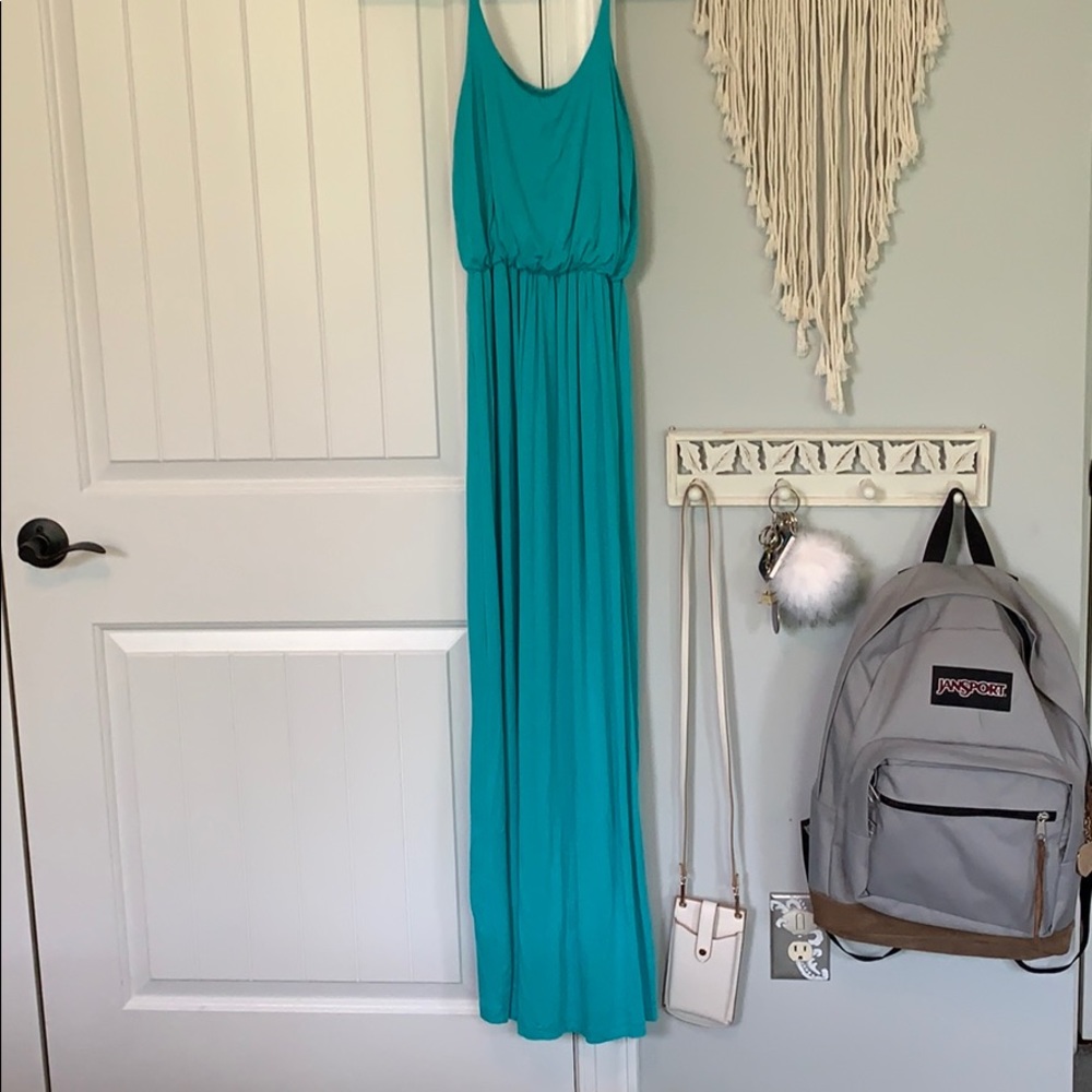 super long and flowy strap dress